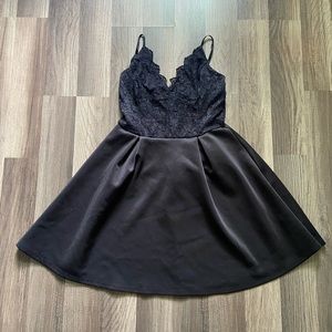 black lace mesh top dress from Charlotte Russe